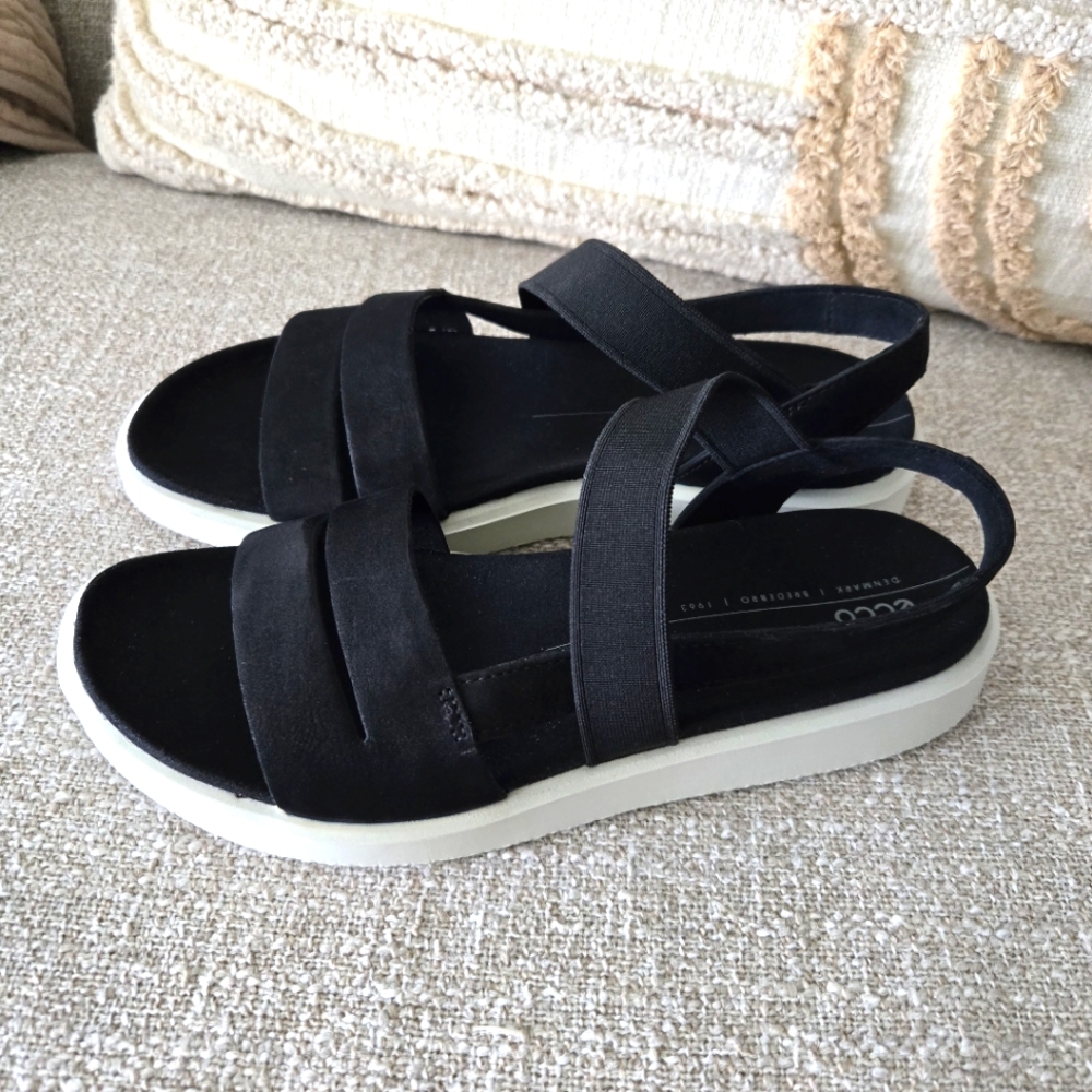 New ECCO Women's Black Sandals